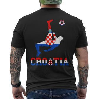 Croatian Pride Hrvatska Soccer Team Croatian Soccer Croatia Mens Back Print T-shirt | Mazezy