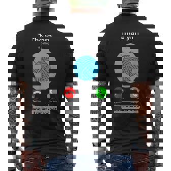 Crochet Funny Yarn Calling Crochet Lover Crocheting Mens Back Print T-shirt - Thegiftio