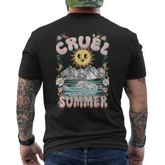 Cruel Vibes Summer Vintage Sunshine Ocean Wave Beach Lover  Mens Back Print T-shirt