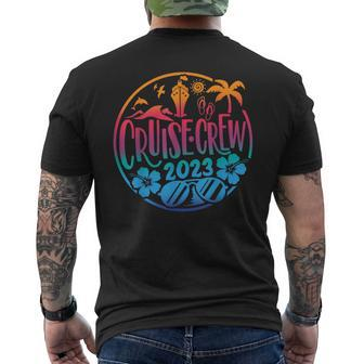Cruise Crew 2023 Summer Beach Cruise Vacation Holiday Mens Back Print T-shirt - Seseable