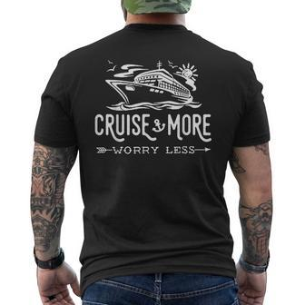 Cruise More Worry Less - Cruising More Worry Less Mens Back Print T-shirt - Thegiftio UK