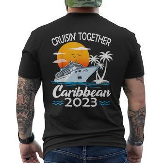 Cruisin Together Caribbean Cruise 2023 Family Vacation Mens Back Print T-shirt | Mazezy