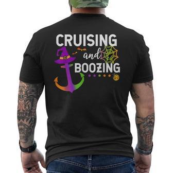 Cruising And Boozing Halloween Group Cruise Matching Men's T-shirt Back Print - Thegiftio