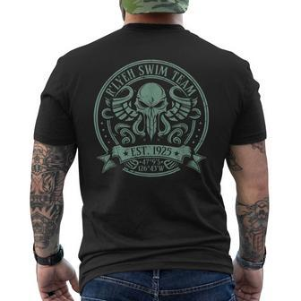 Cthulhu R'lyeh Swim Team Cosmic Horror Cthulhu Horror Men's T-shirt Back Print | Mazezy