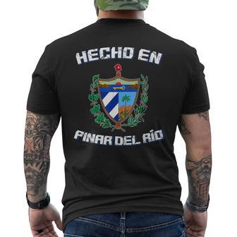 Cuban Flag Hecho En Pinar Del Río Cuba Camisa Men's T-shirt Back Print | Mazezy CA