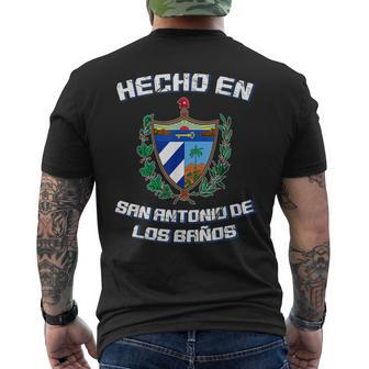 Cuban Hecho En San Antonio De Los Banos Cuba Camisa Men's T-shirt Back Print | Mazezy DE