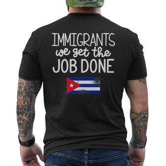 Cuban Pride Hamilton Immigrants Cuba Mens Back Print T-shirt | Mazezy