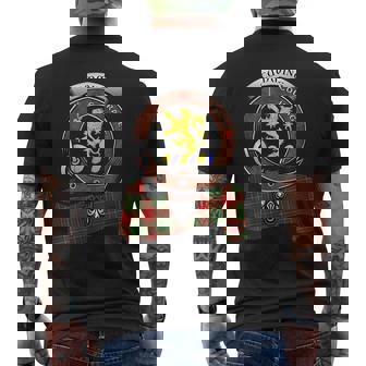 Cumming Scottish Clan Badge & Tartan Mens Back Print T-shirt | Mazezy