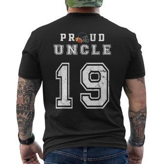 Custom Proud Football Uncle Number 19 Personalized For Men Mens Back Print T-shirt | Mazezy
