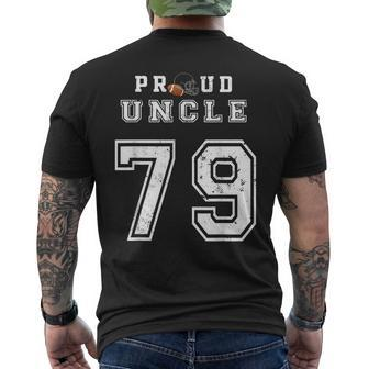 Custom Proud Football Uncle Number 79 Personalized For Men Mens Back Print T-shirt | Mazezy