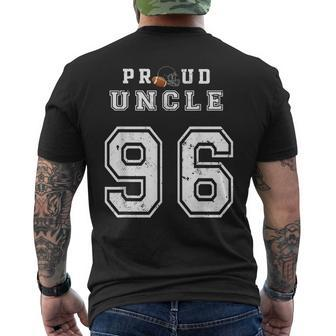 Custom Proud Football Uncle Number 96 Personalized For Men Mens Back Print T-shirt | Mazezy