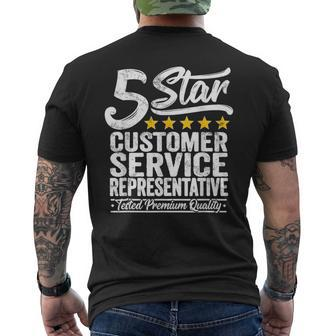 Customer Service Representative Colleague Men's T-shirt Back Print | Mazezy