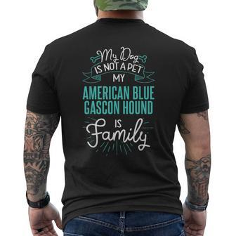 Cute American Blue Gascon Hound Family Dog Men's T-shirt Back Print | Mazezy