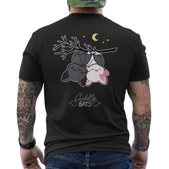 Cute Bats Sleeping ed By Cuddly Bat Comics Men's T-shirt Back Print - Thegiftio UK