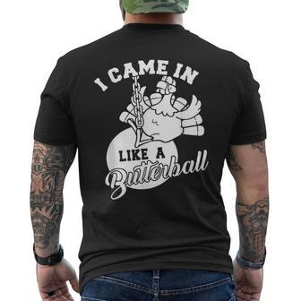 Cute I Came In Like A Butterball Thanksgiving Turkey Costume Men's T-shirt Back Print - Monsterry