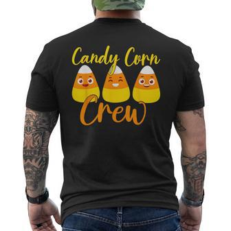 Cute Candy Corn Crew Halloween Trick Or Treat Costume Men's T-shirt Back Print | Mazezy DE