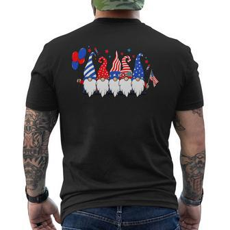 Cute Gnomes American Usa Flag Patriotic Happy 4Th Of July 1 Mens Back Print T-shirt - Monsterry UK
