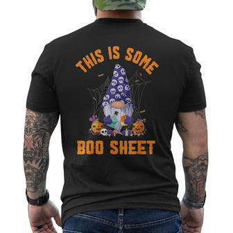 Cute GnomesThis Is Some Boo Sheet Halloween Pumpkins Ghosts Men's T-shirt Back Print - Monsterry