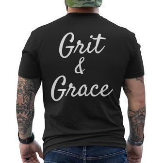 Cute Grit & Grace Inspirational Motivational Men's T-shirt Back Print | Mazezy