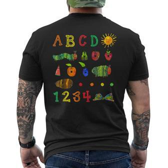 Cute Hungry Caterpillar Transformation Back To School Mens Back Print T-shirt - Seseable