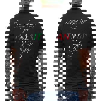 Cute Italian Girl Everyone Loves Mens Back Print T-shirt | Mazezy
