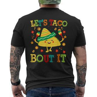 Cute Lets Taco Bout It Mexican Tuesday I Love Taco IT Funny Gifts Mens Back Print T-shirt | Mazezy