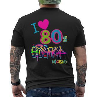 Cute Love 80S Hip Hop Music Dance Party Outfit Men's T-shirt Back Print | Mazezy