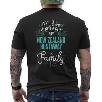 Cute New Zealand Huntaway Family Dog Men's T-shirt Back Print | Mazezy
