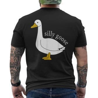 Cute Silly Goose Ugly Xmas Goose Trendy Clothing Men's T-shirt Back Print - Seseable