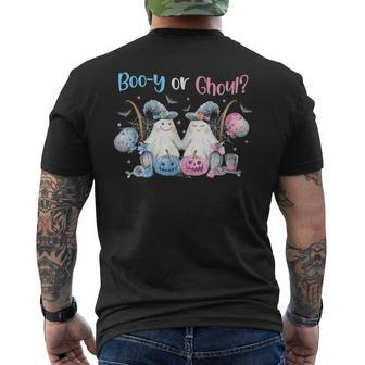 Cute Spooky Witch Ghost Boo-Y Or Ghoul Gender Reveal Men's T-shirt Back Print - Monsterry AU