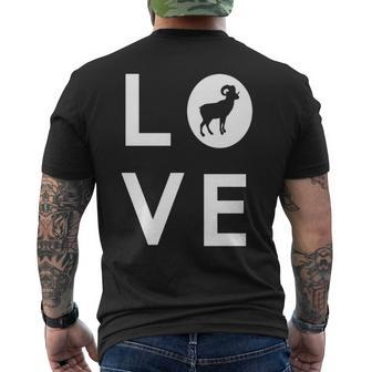 Cute Unique Bighorn Sheep Animal Lover G002223 Men's T-shirt Back Print | Mazezy