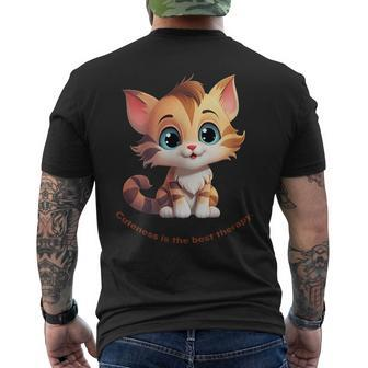 Cuteness Is The Best Therapy Super Cute Adorable Kitty Cat Mens Back Print T-shirt | Mazezy