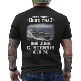 Cvn74 Uss John C Stennis Navy Ships Men's Back Print T-shirt | Mazezy