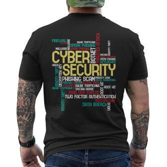 Cyber Security Hacker It Analyst Computer Programmer Men's T-shirt Back Print - Thegiftio UK