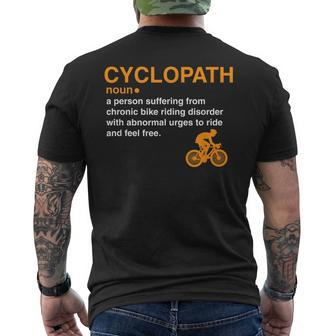 Cyclopath Dictionary Definition Cyclist Bike Riders Men's T-shirt Back Print | Mazezy UK