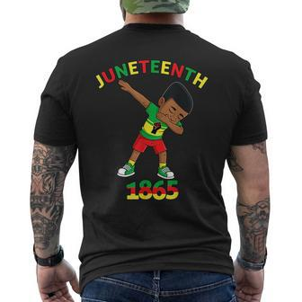 Dabbing Black King Junenth 1865 Brown Skin Boys Kids N Mens Back Print T-shirt - Thegiftio UK