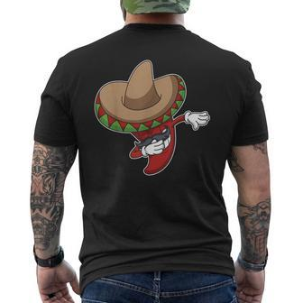 Dabbing Chili Pepper Mexican Hot Jalapeno Dab Men's T-shirt Back Print | Mazezy