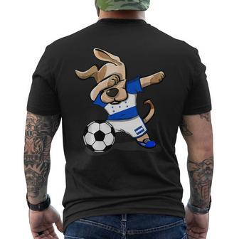Dabbing Dog Honduras Soccer Honduran Flag Football Lovers Men's T-shirt Back Print | Mazezy