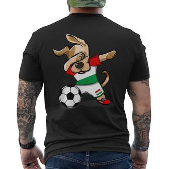 Dabbing Dog Hungary Soccer Fans Jersey Hungarian Football Men's T-shirt Back Print | Mazezy