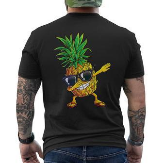 Dabbing Pineapple Sunglasses Aloha Beaches Hawaii Hawaiian Men's T-shirt Back Print - Seseable