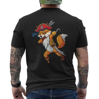 Dabbing Pirate Cute Fox Halloween Vintage Gifts For Fox Lovers Funny Gifts Mens Back Print T-shirt | Mazezy