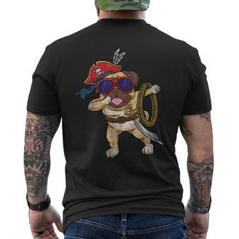 Dabbing Pirate Halloween Pug Vintage Gifts For Pug Lovers Funny Gifts Mens Back Print T-shirt | Mazezy