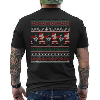 Dabbing Santa Ugly Christmas Sweater Xmas Men's T-shirt Back Print - Monsterry