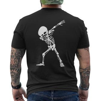 Dabbing Skeleton - Funny Halloween Dab Skull Mens Back Print T-shirt | Mazezy