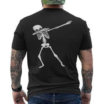 Dabbing Skeleton Halloween Funny Dab Hip Hop Skull Halloween Funny Gifts Mens Back Print T-shirt | Mazezy