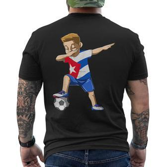Dabbing Soccer Boy Cuba Jersey Cuban Mens Back Print T-shirt | Mazezy