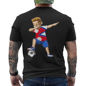 Dabbing Soccer Boy Nepal Jersey Nepalese Mens Back Print T-shirt | Mazezy CA