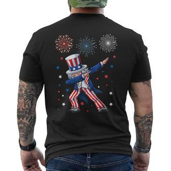 Dabbing Uncle Sam Fireworks 4Th Of July Kids Boys Men Funny Mens Back Print T-shirt - Thegiftio UK