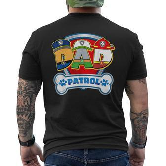 Dad Of The Birthday Boy Dog Paw Family Decorations Party Men's T-shirt Back Print - Seseable