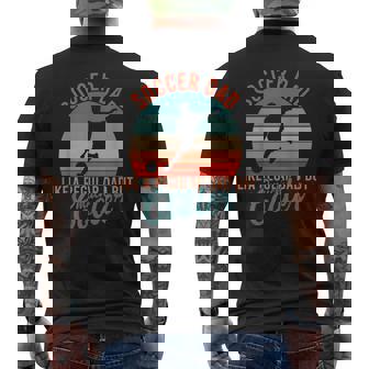 Dad Father Fathers Day Sport Soccer Men's Back Print T-shirt | Mazezy